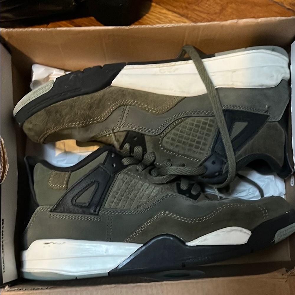 Jordan Kids Sneakers - Olive and Black